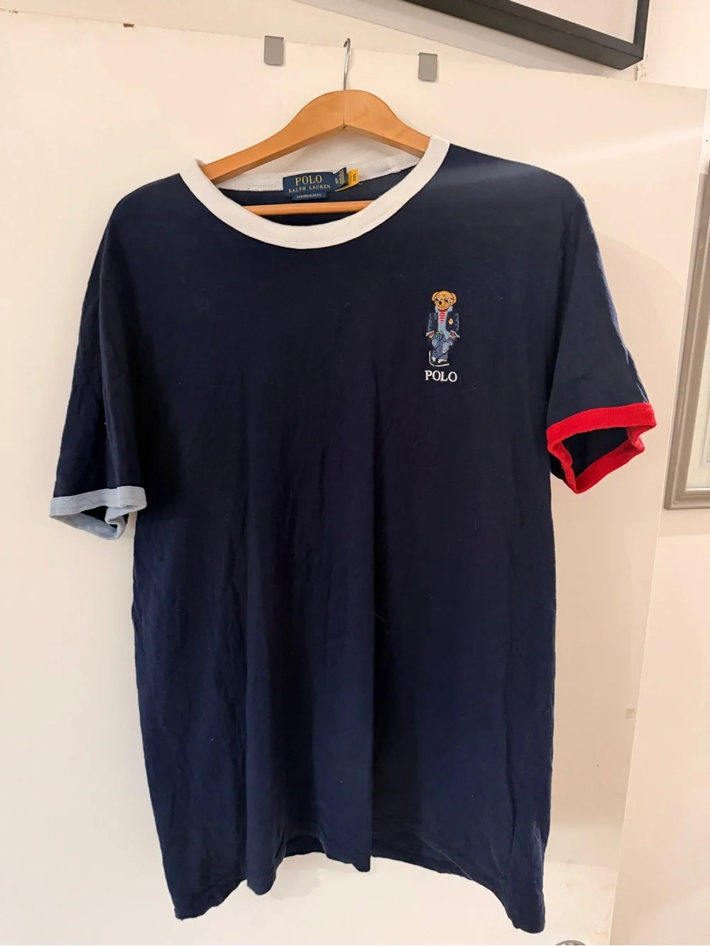 Polo Ralph Lauren Navy & White Ringer Tee